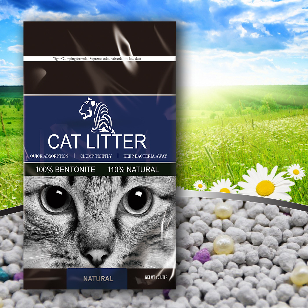 Наповнювач бентонітовий для котячого туалету без запаза TIGER PET Bentonite Cat Litter 5л, 4кг